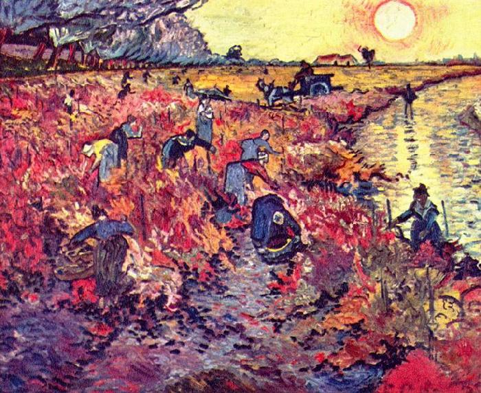 Vincent Van Gogh Die roten Weingarten oil painting image